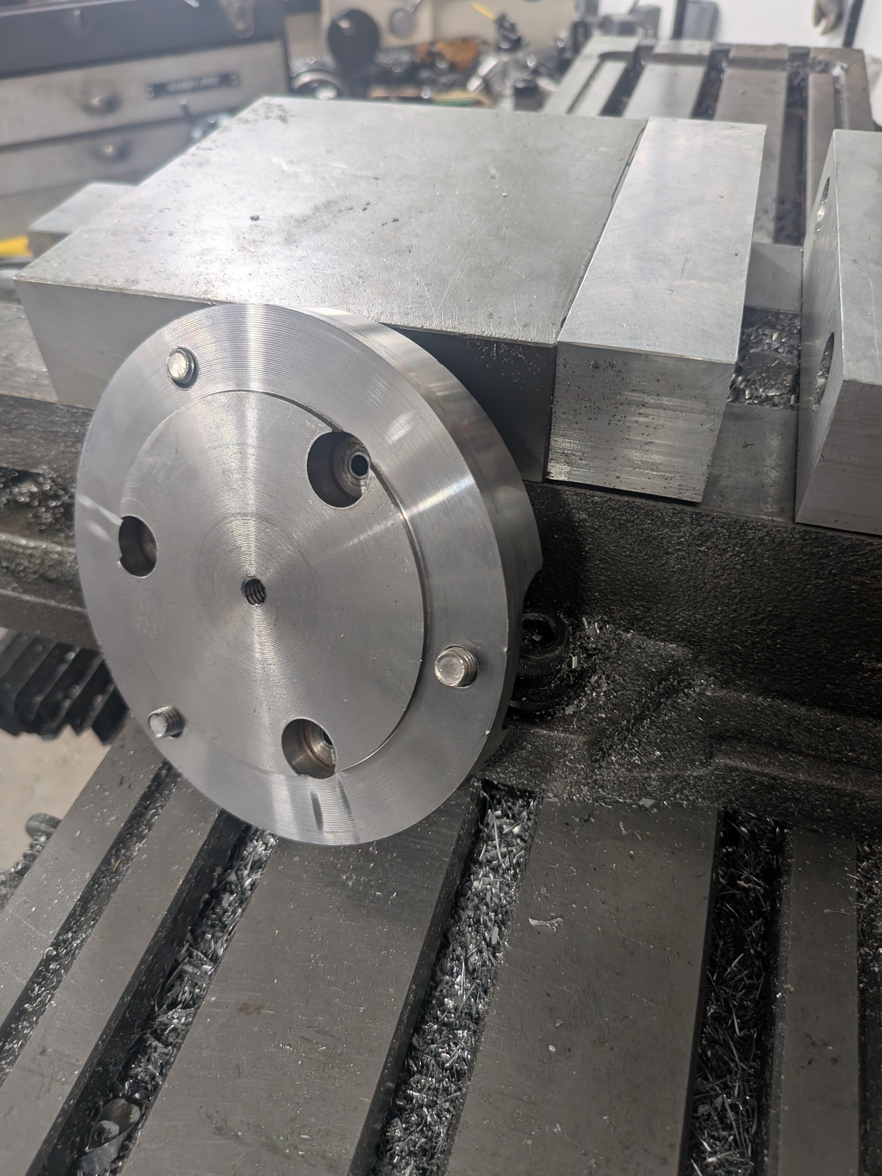 3-jaw to rotary table fixture